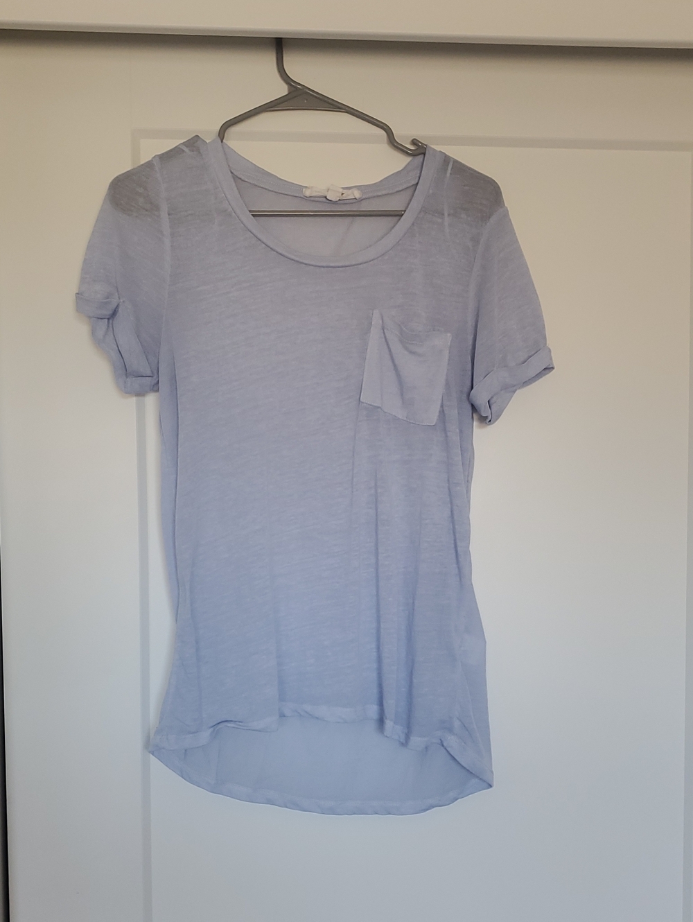Hippie Rose Pale Blue Short Sleeve Pocket Tee